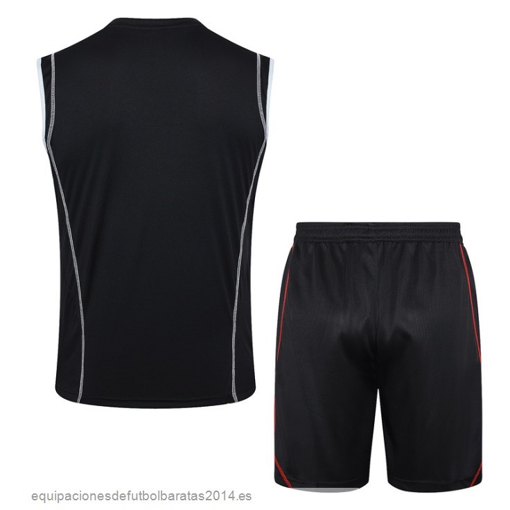 Nuevo Entrenamiento Sin Mangas Conjunto Completo AS Roma 23/24 Negro Baratas